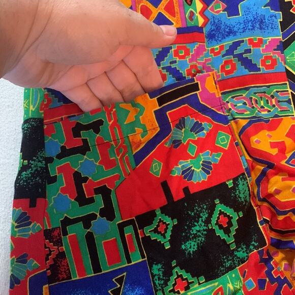 NY Invasion womens medium blazer abstract bright 80s cool unique funky - Picture 7 of 9